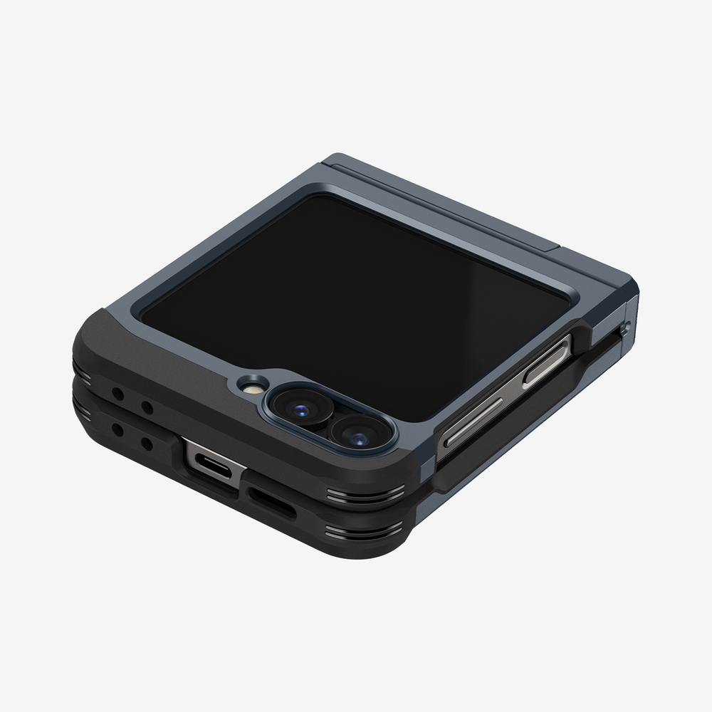 Galaxy Flip Case (2024) Tough Armor Pro Metal Slate
