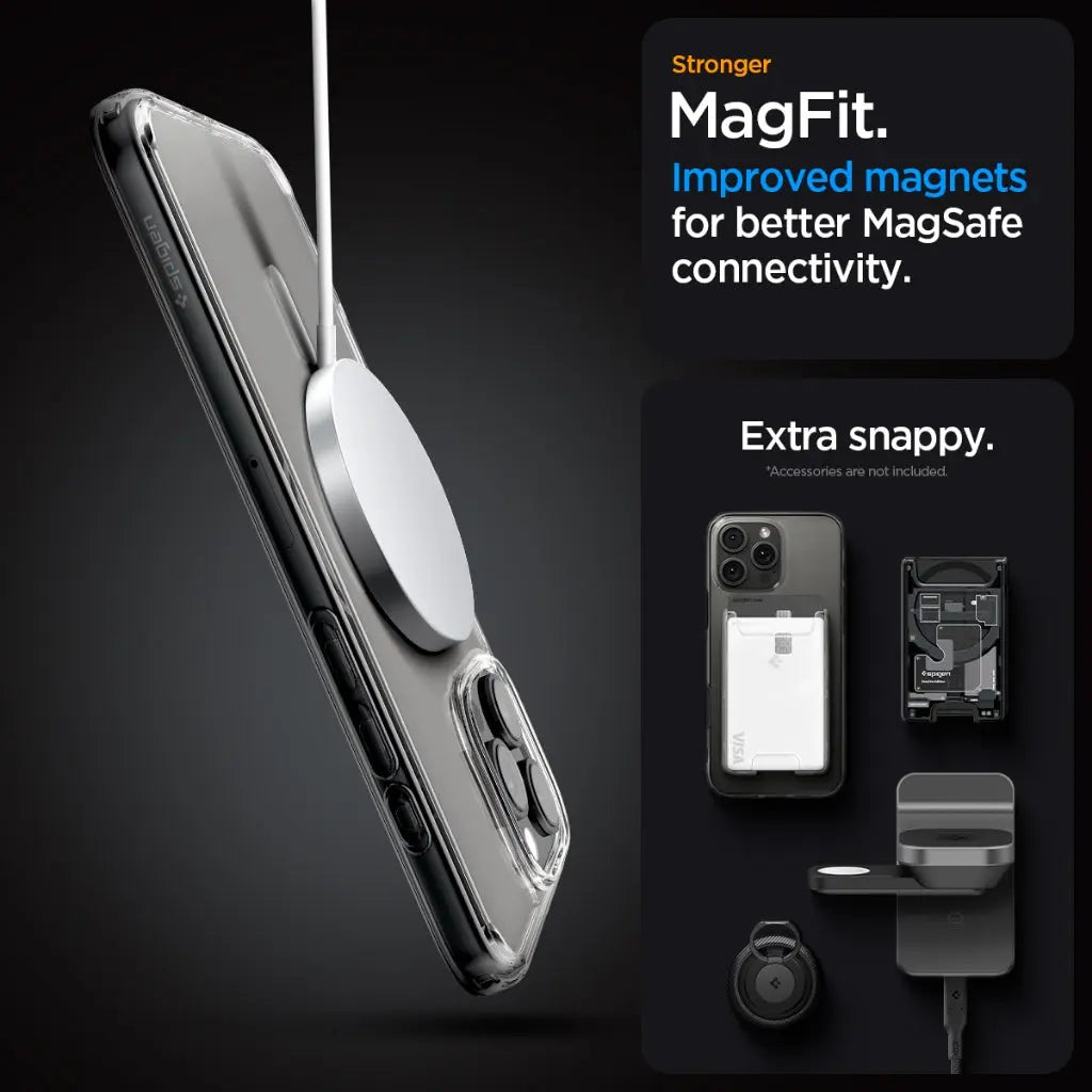 iPhone 16 Pro Max Crystal Hybrid Magfit White