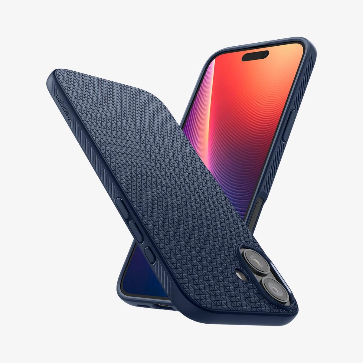 iPhone 16 Plus Case Liquid Air Navy Blue