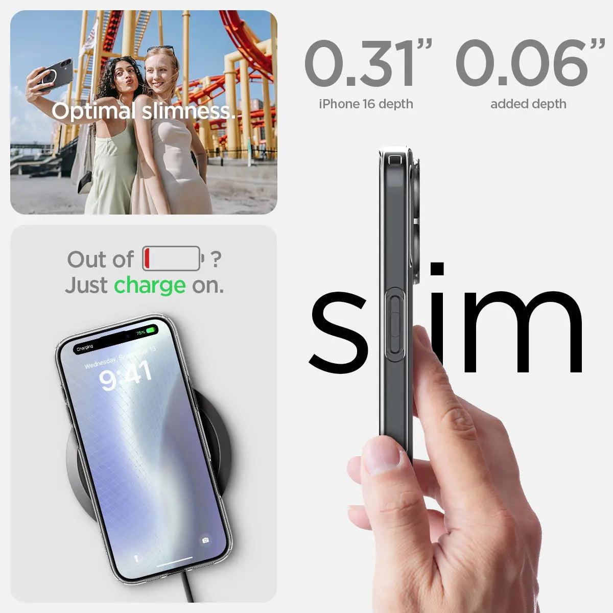 iPhone 16 Plus Case Liquid Crystal MagFit Crystal Clear