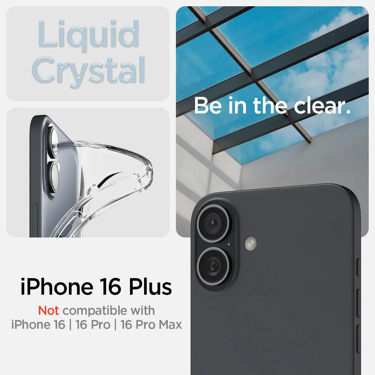 iPhone 16 Plus Case Liquid Crystal MagFit Crystal Clear