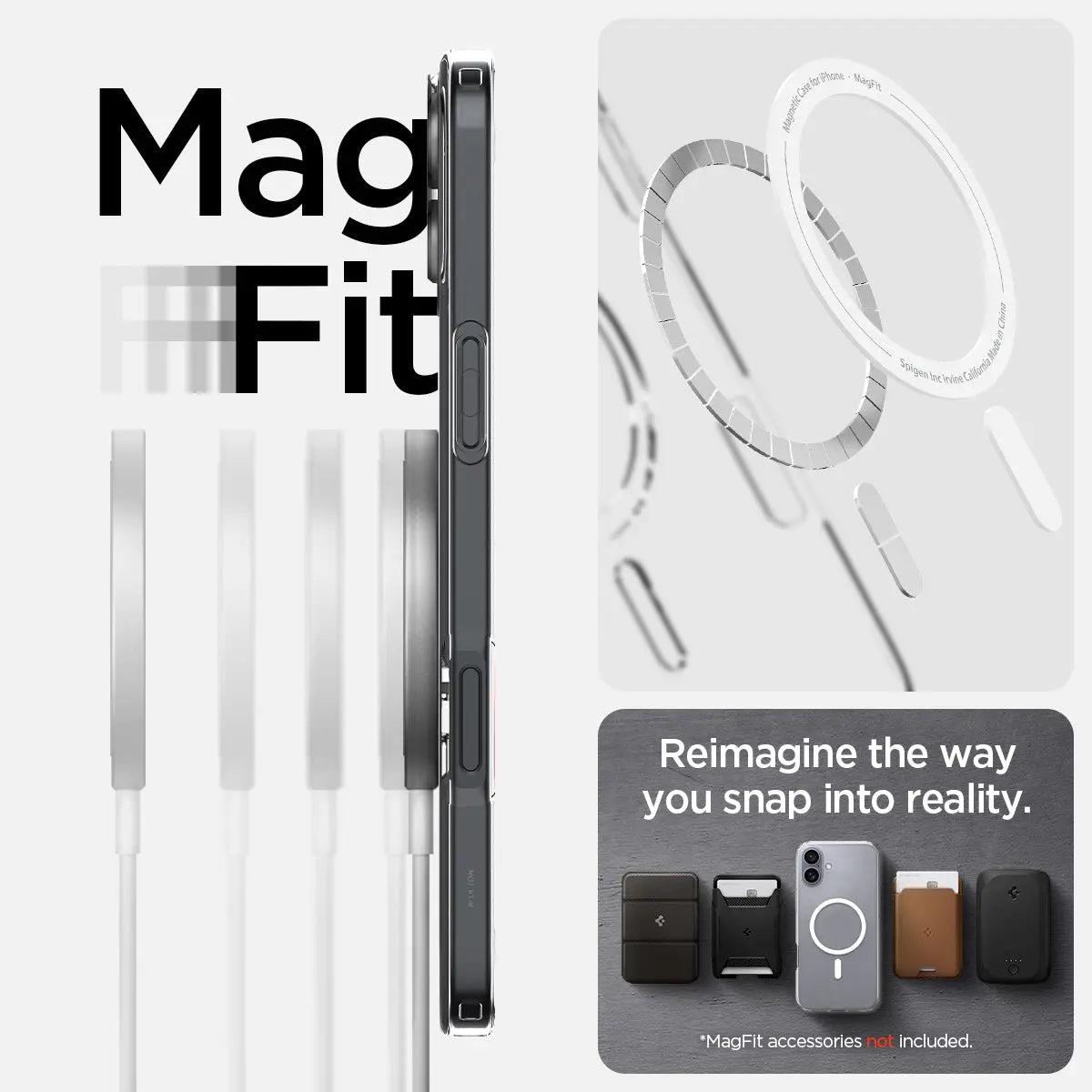 iPhone 16 Plus Case Liquid Crystal MagFit Crystal Clear