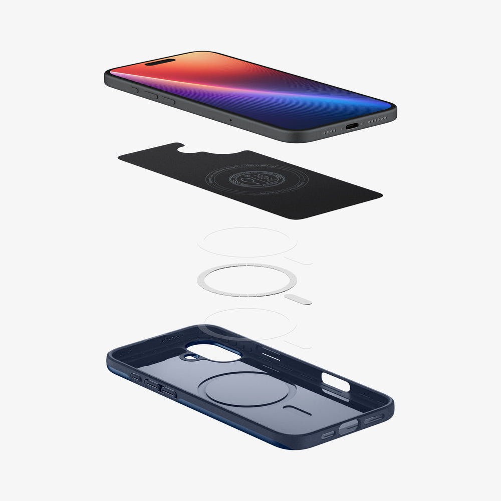 iPhone 16 Plus Case Thin Fit MagFit Navy Blue