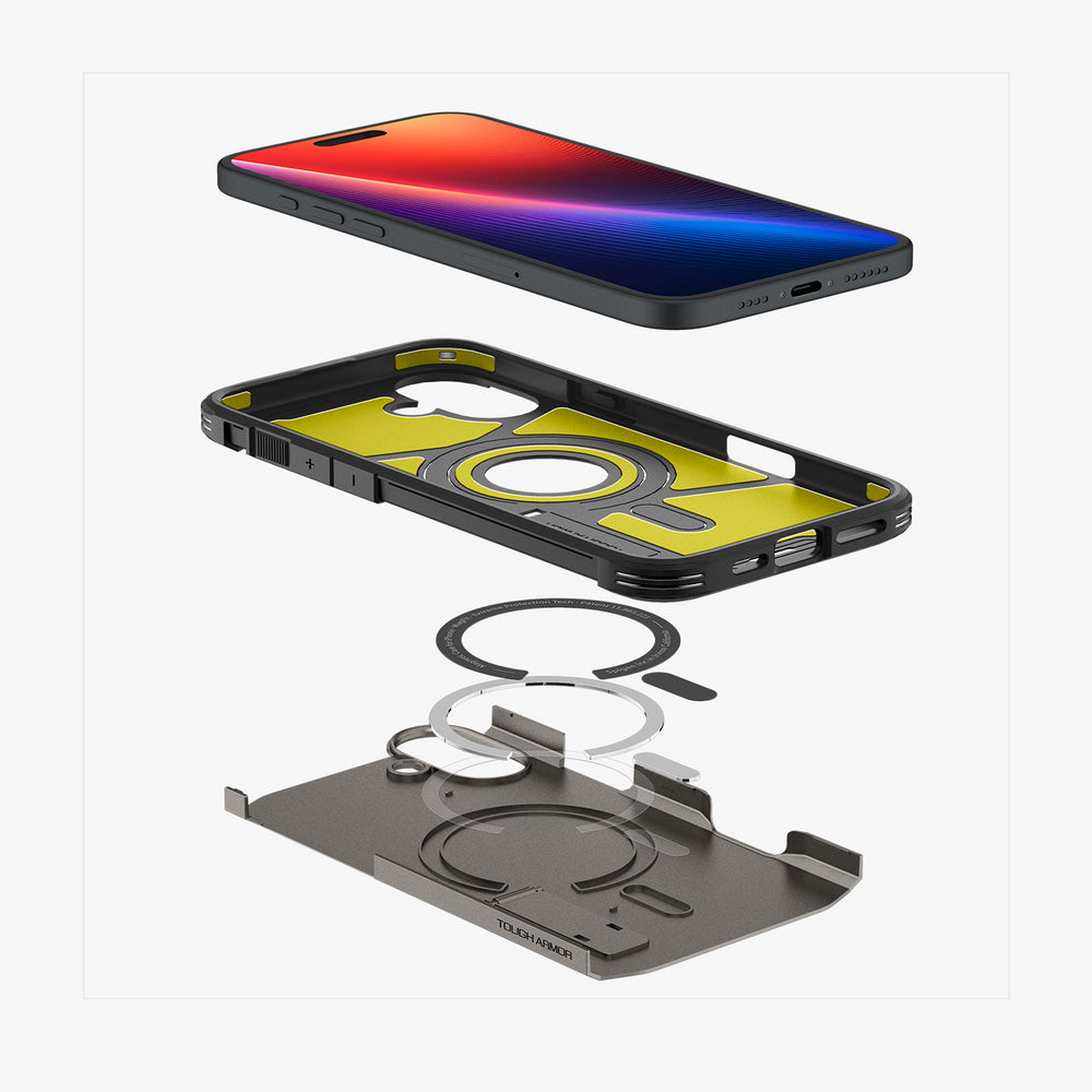 iPhone 16 Plus Case Tough Armor MagFit Gunmetal
