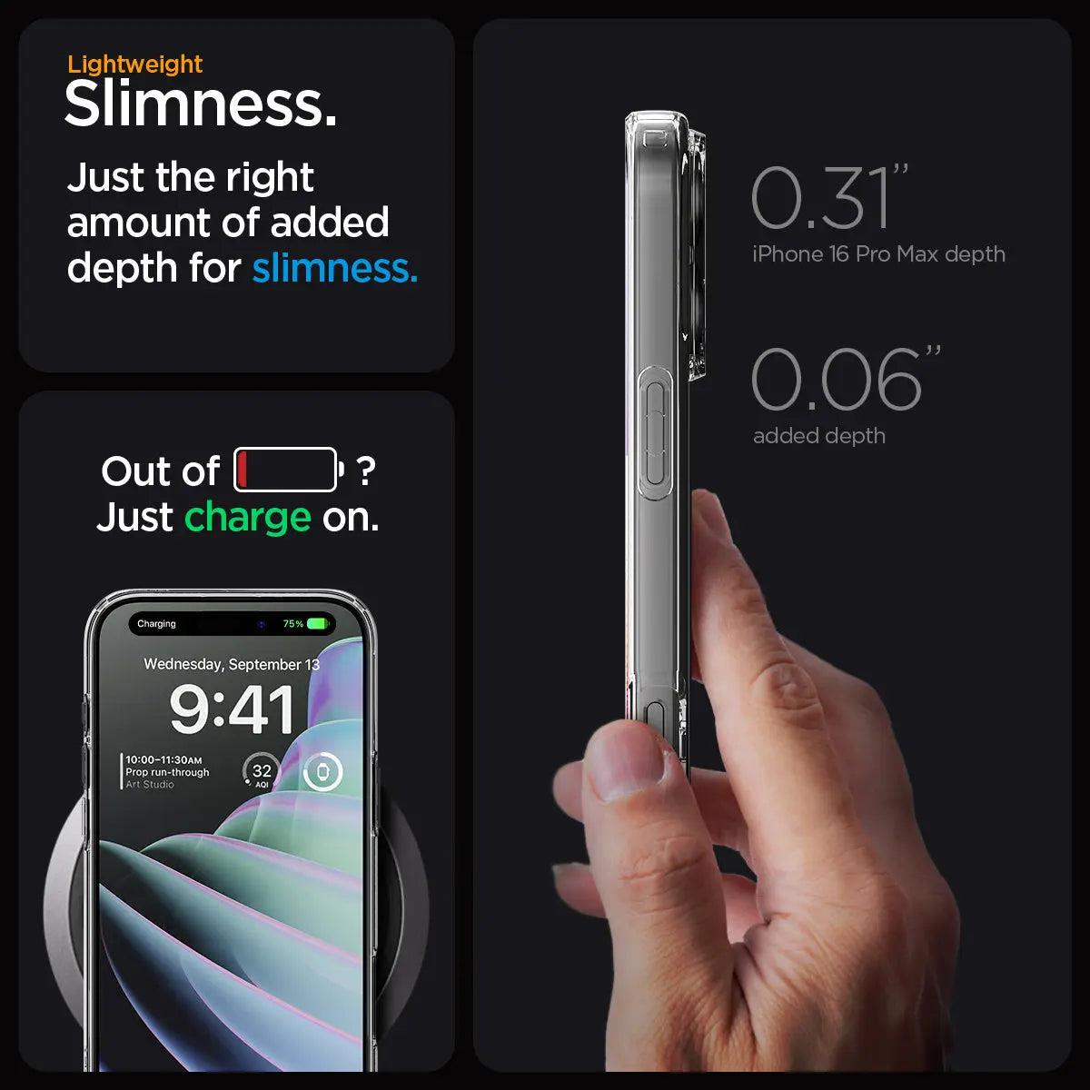 iPhone 16 Pro Case Liquid Crystal MagFit Crystal Clear