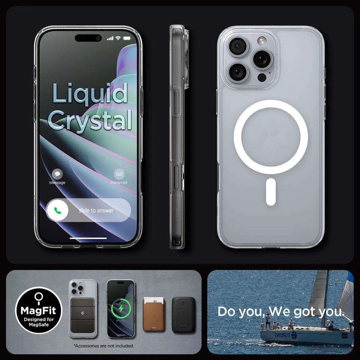 iPhone 16 Pro Case Liquid Crystal MagFit Crystal Clear