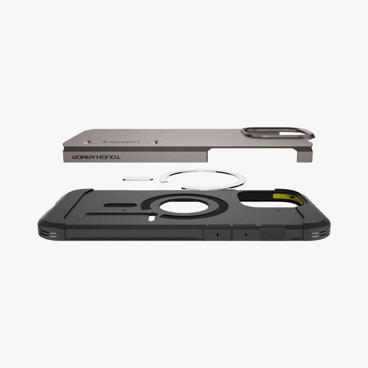 iPhone 16 Pro Case Tough Armor MagFit Gunmetal