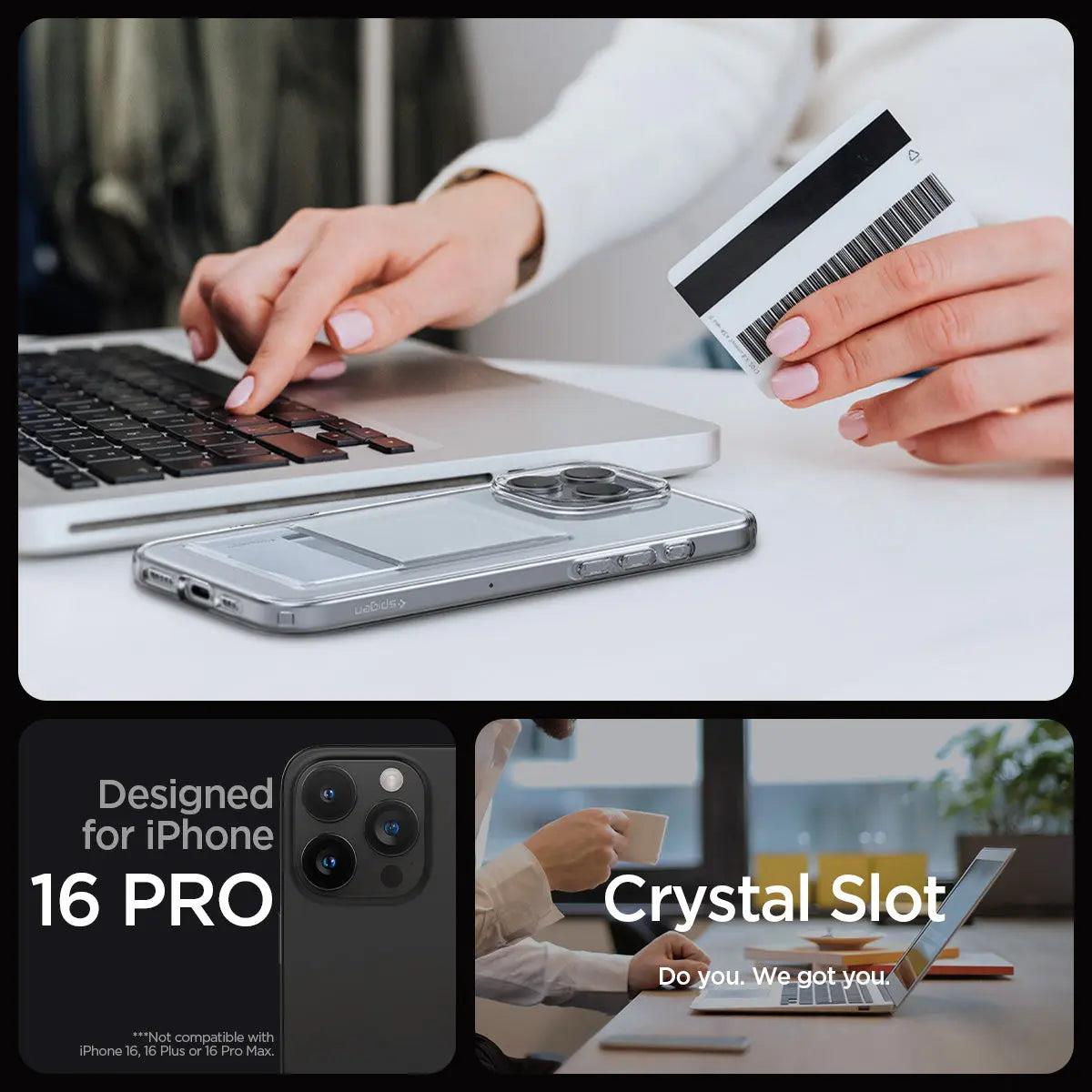 iPhone 16 Pro Case Crystal Slot Crystal Clear