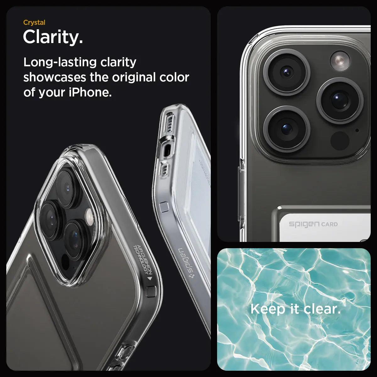 iPhone 16 Pro Case Crystal Slot Crystal Clear