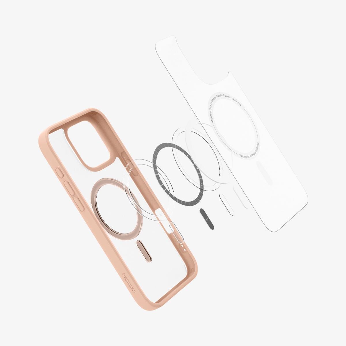 iPhone 16 Pro Max CaseUltra Hybrid MagFit Frost Rose Titanium