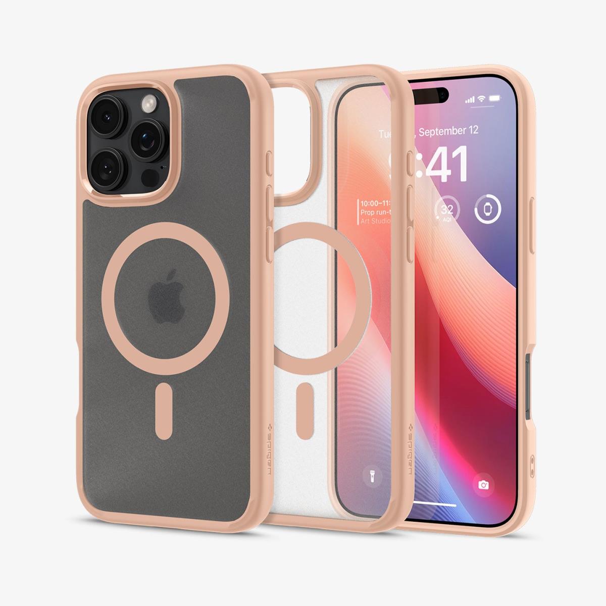 iPhone 16 Pro Max CaseUltra Hybrid MagFit Frost Rose Titanium