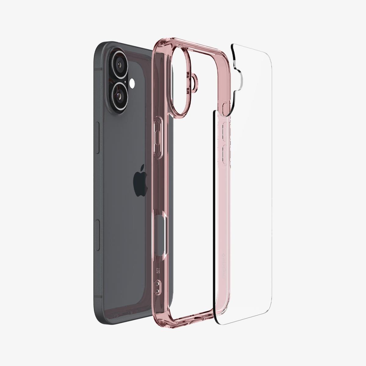 iPhone 16 Case Ultra Hybrid Rose Crystal