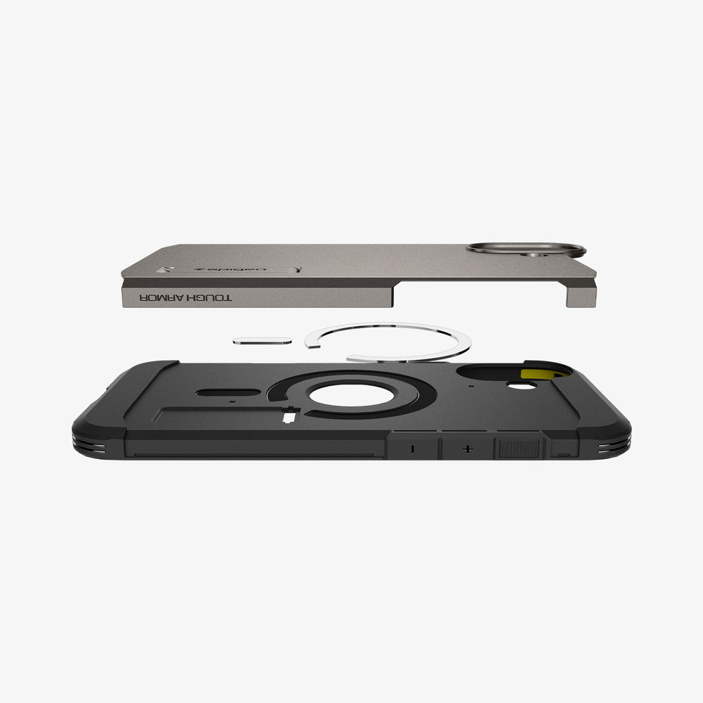 iPhone 16 Case Tough Armor MagFit Gunmetal