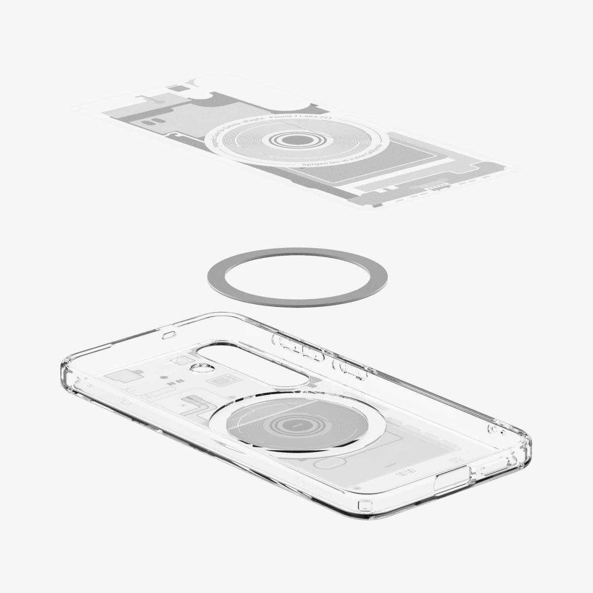 Galaxy S25 Ultra Hybrid MagFit Case Zero One White