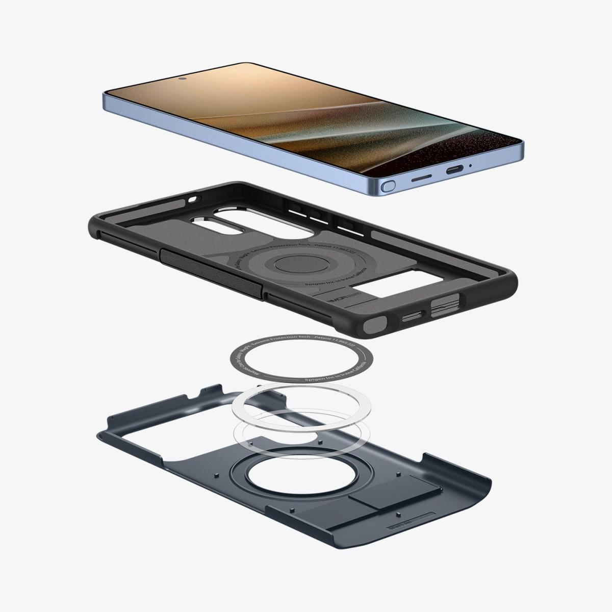 Galaxy S25 Ultra Slim Case Armor MagFit Metal Slate