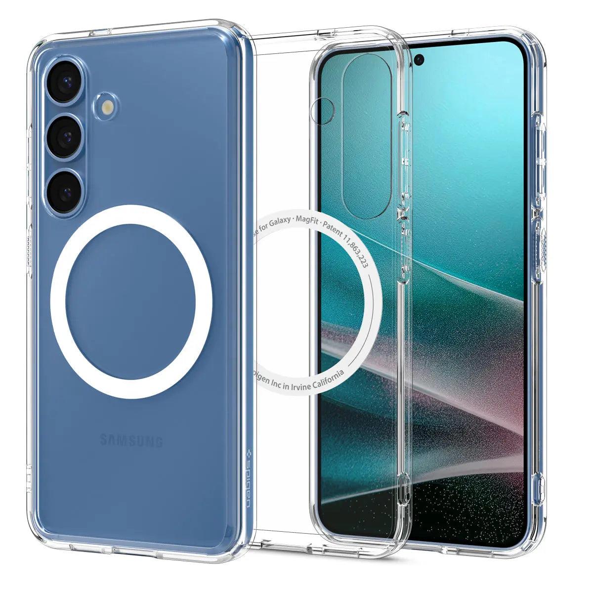 Galaxy S25 Case Crystal Hybrid Magfit Clear White