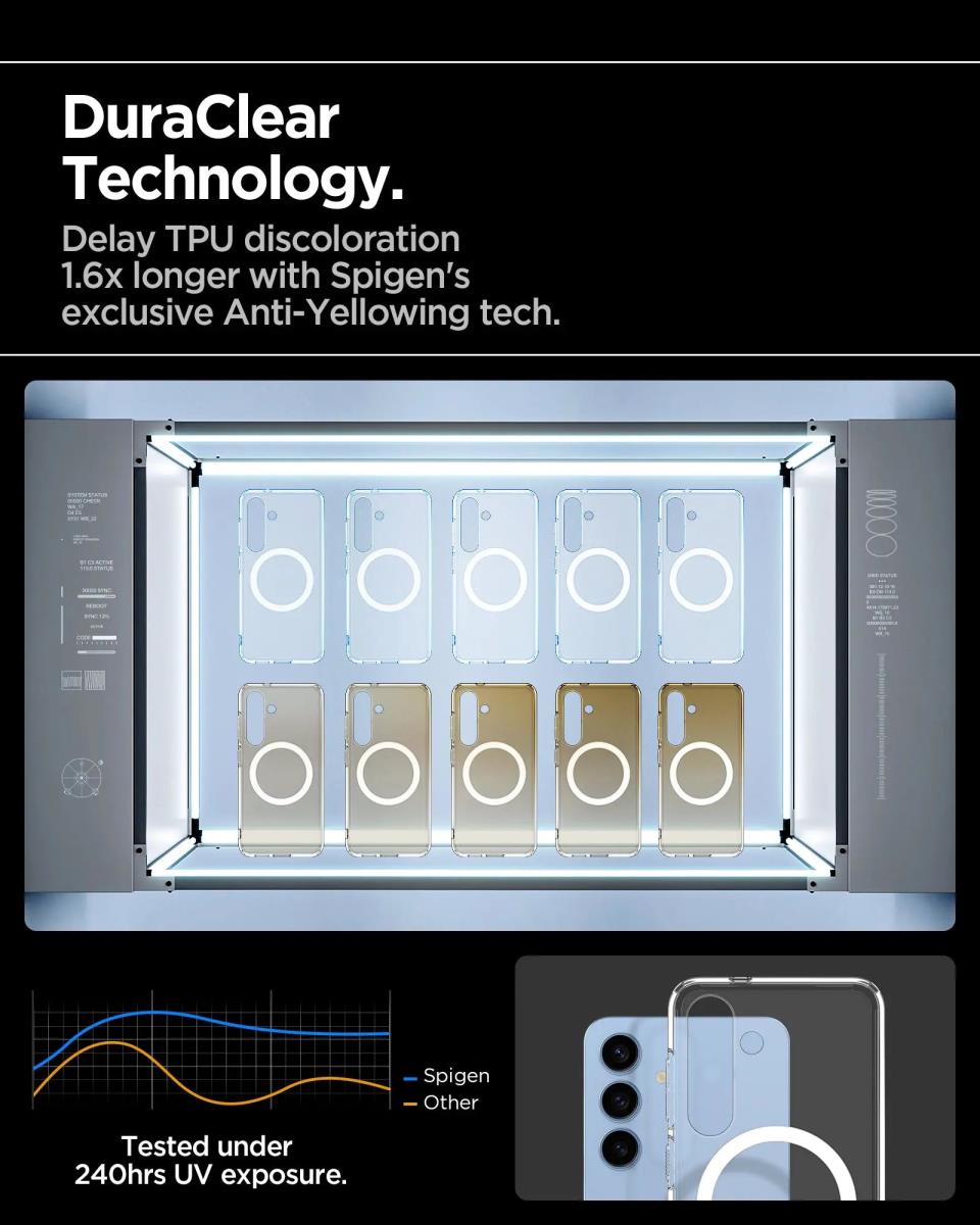 Galaxy S25 Case Crystal Hybrid Magfit Clear White