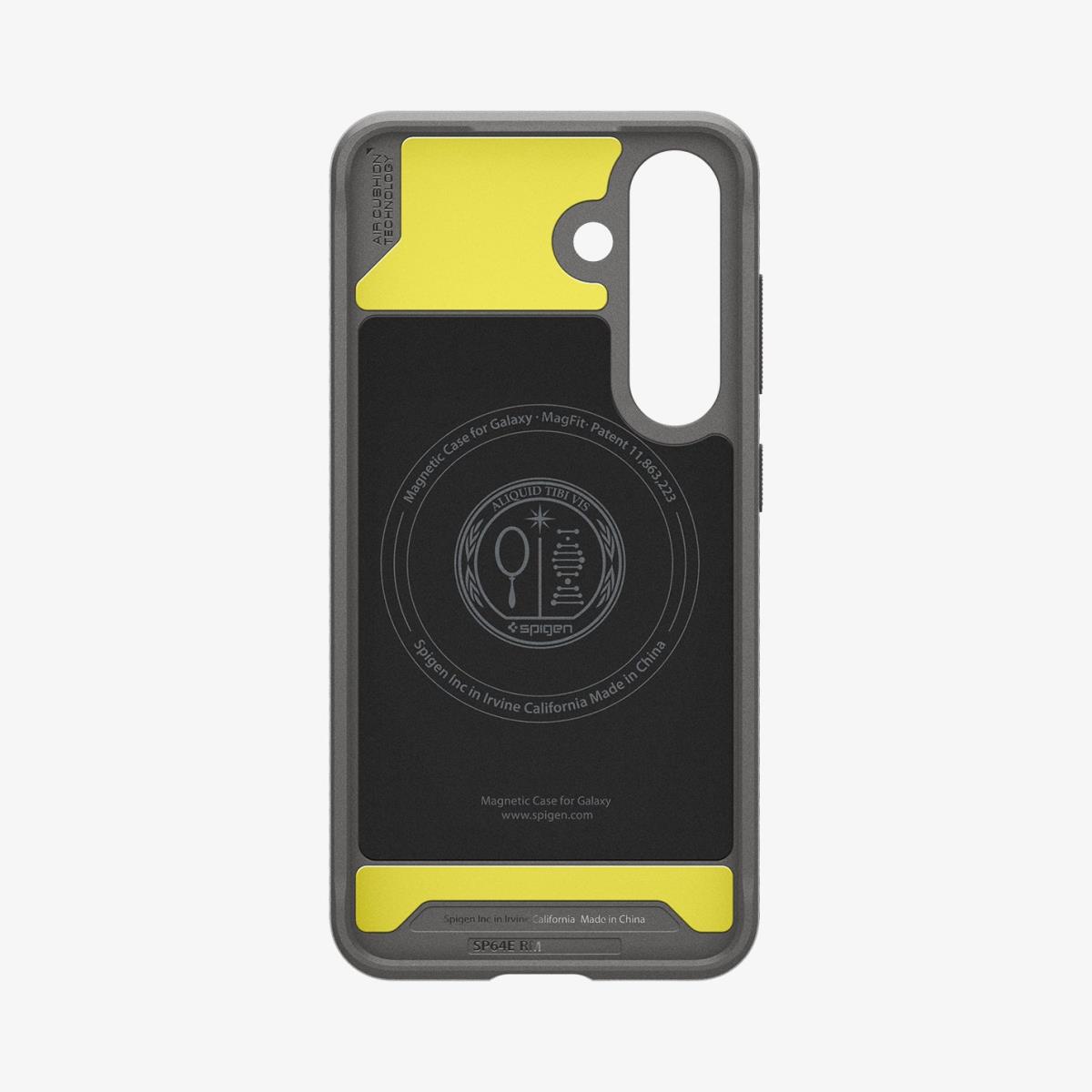 Galaxy S25 Case Rugged Armor MagFit Marble Gray
