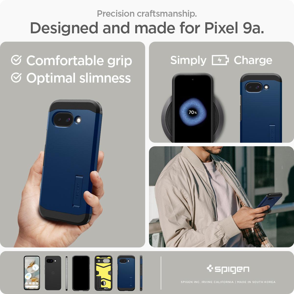 Google Pixel 9a Case Tough Armor MagFit Navy Blue