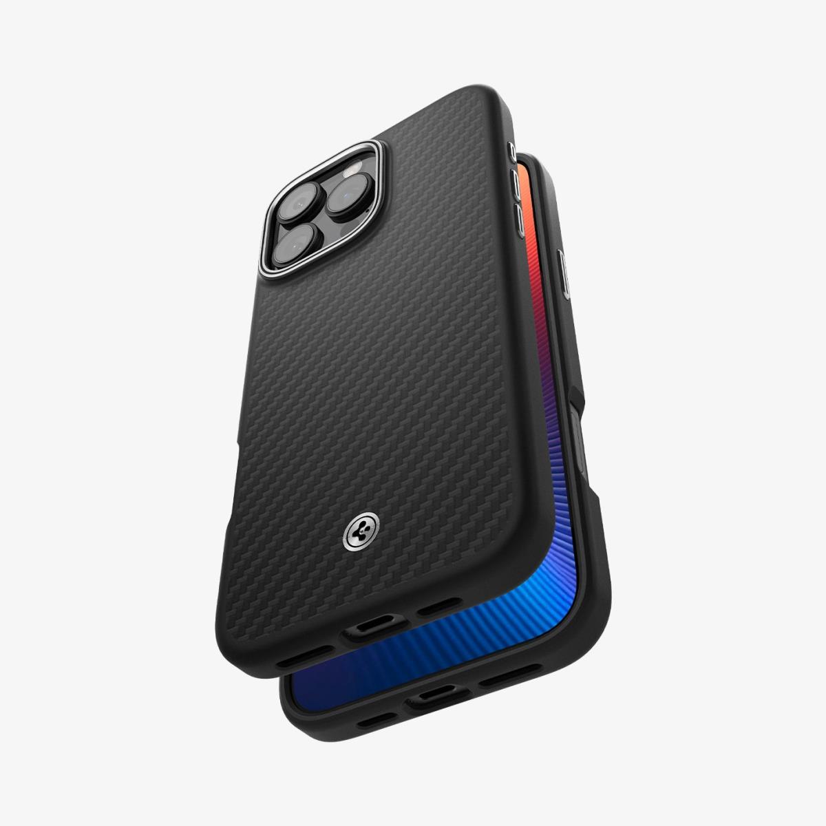 iPhone 16 Pro Max Case Enzo Aramid Black Silver