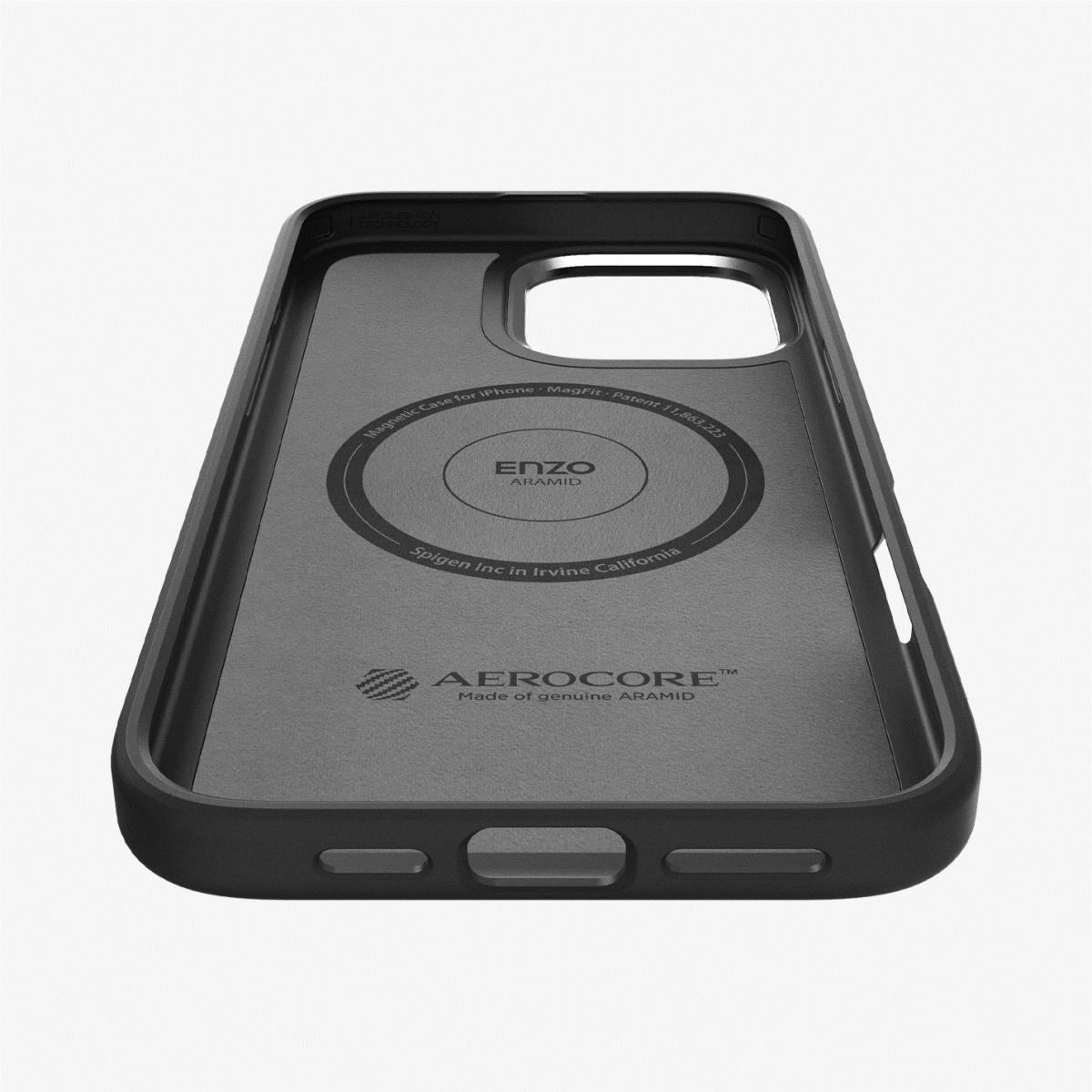 iPhone 16 Pro Max Case Enzo Aramid Black Silver