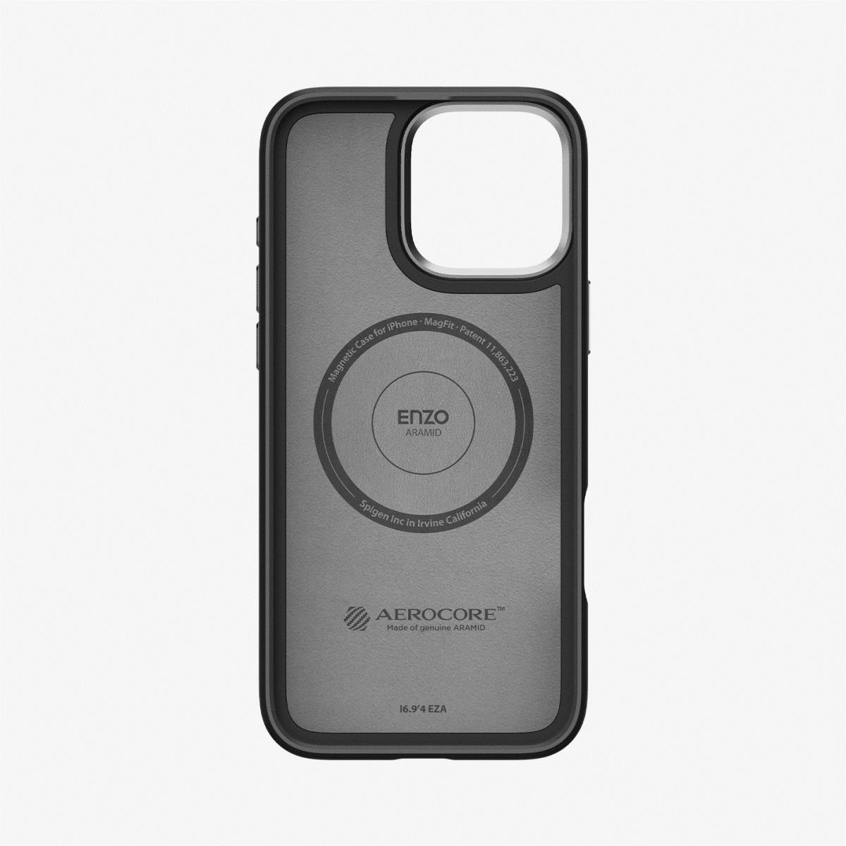 iPhone 16 Pro Max Case Enzo Aramid Black Silver