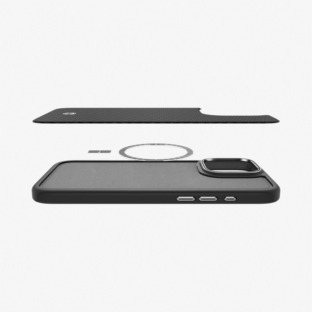 iPhone 16 Pro Max Case Enzo Aramid Black Silver