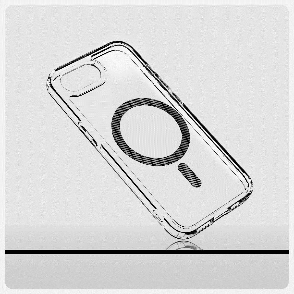 iPhone 16e Ultra Hybrid Case MagFit Clear Carbon Fiber