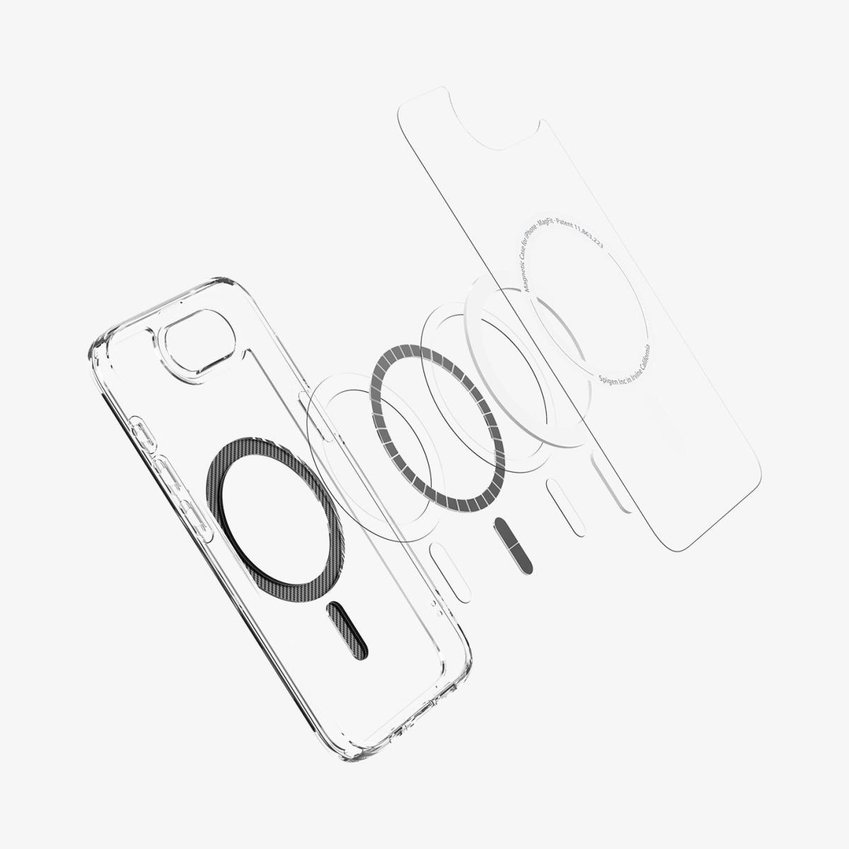 iPhone 16e Ultra Hybrid Case MagFit Clear Carbon Fiber