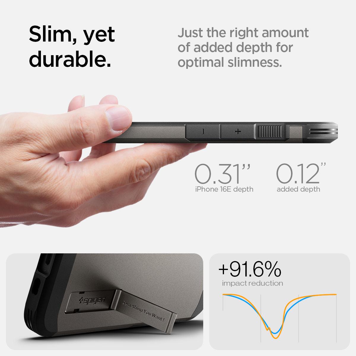 iPhone 16e Tough Armor MagFit Case Gunmetal