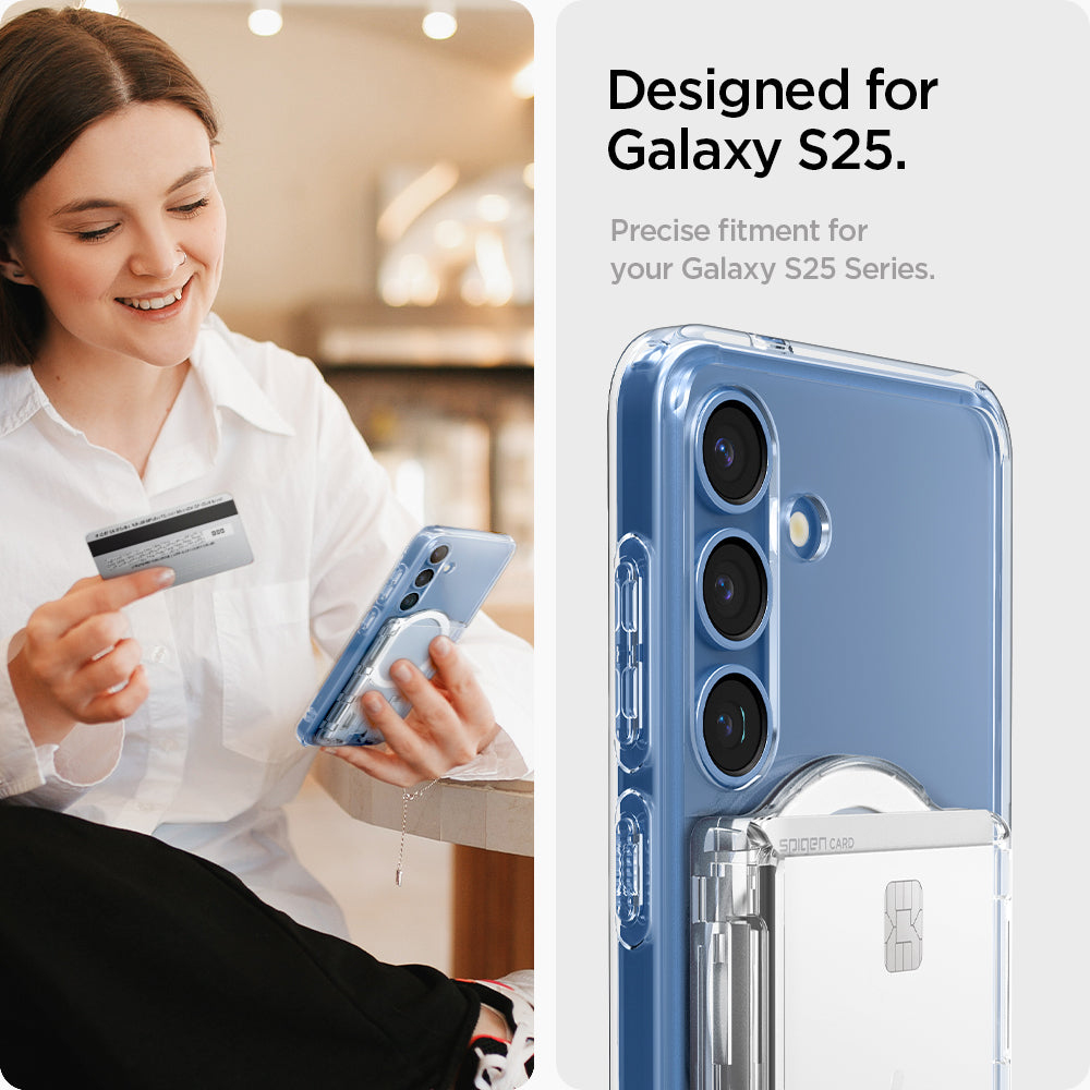 Galaxy S25 Series Ultra Hybrid Wallet with MagFit Crystal Clear