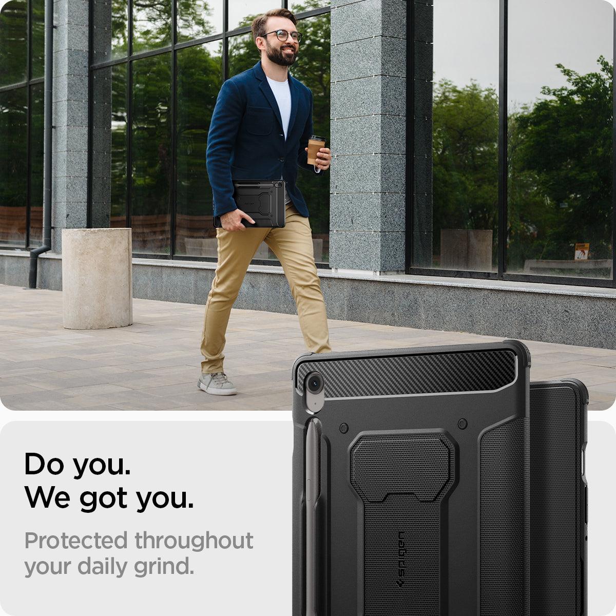 Galaxy Tab S10 FE Case - Rugged Armor Pro - Matte Black