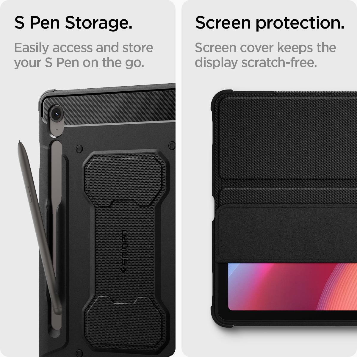 Galaxy Tab S10 FE Case - Rugged Armor Pro - Matte Black