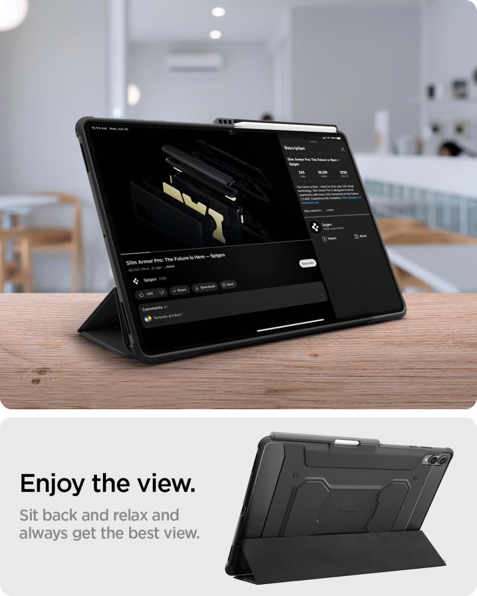 Galaxy Tab S11 Ultra Case (2025) Rugged Armor Pro Black