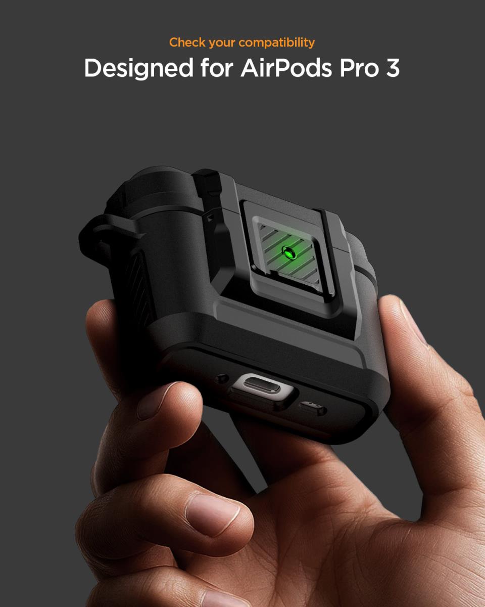 AirPods Pro (3nd Gen) Case Lock Fit Matte Black