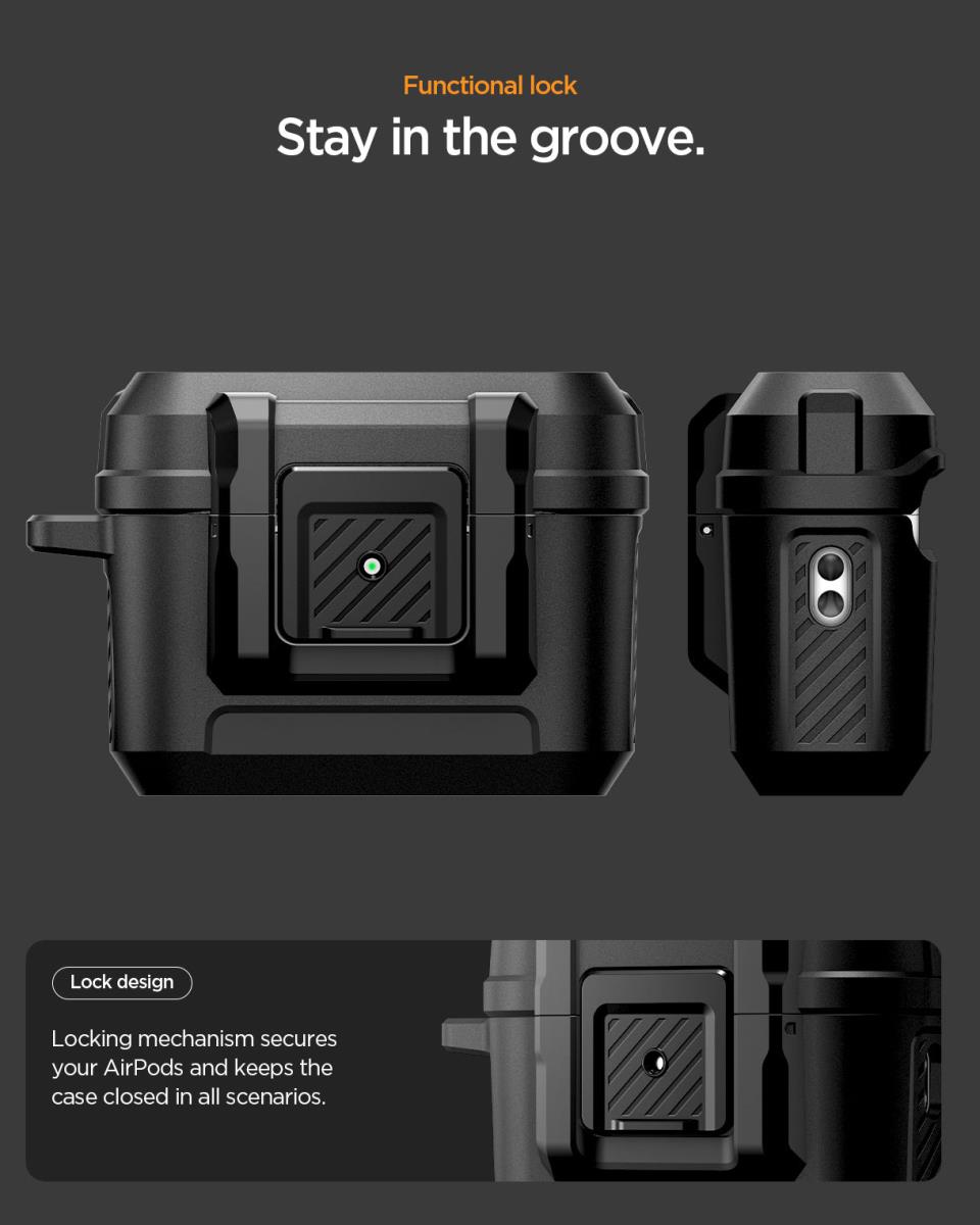 AirPods Pro (3nd Gen) Case Lock Fit Matte Black