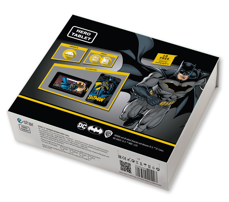 Hero Tablet Batman - 7in - Quad Core - 16GB - 2GB - 0.3mpixel 2400mah - Android 10 Go