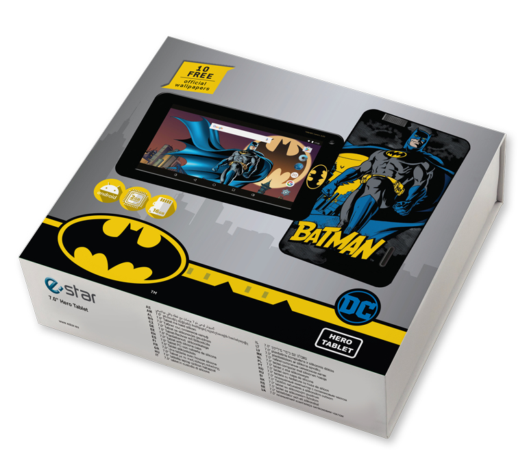 Hero Tablet Batman - 7in - Quad Core - 16GB - 2GB - 0.3mpixel 2400mah - Android 10 Go