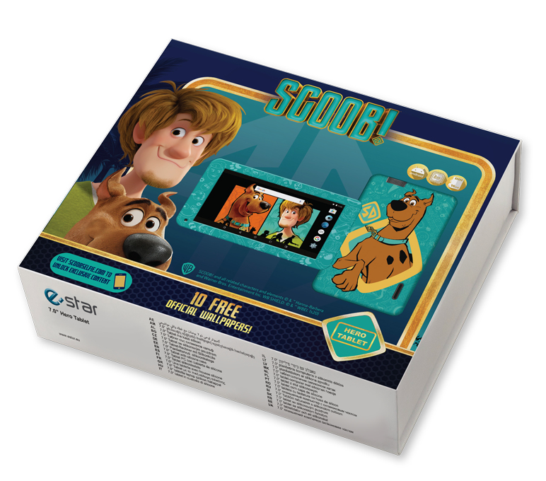 Hero Tablet Scooby Doo - 7in - Quad Core - 16GB - 2GB - 0.3mpixel 2400mah - Android 10 Go