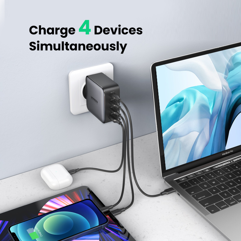 70774 USB-A + 3xUSB-C 100W GaN Tech Snel Oplader