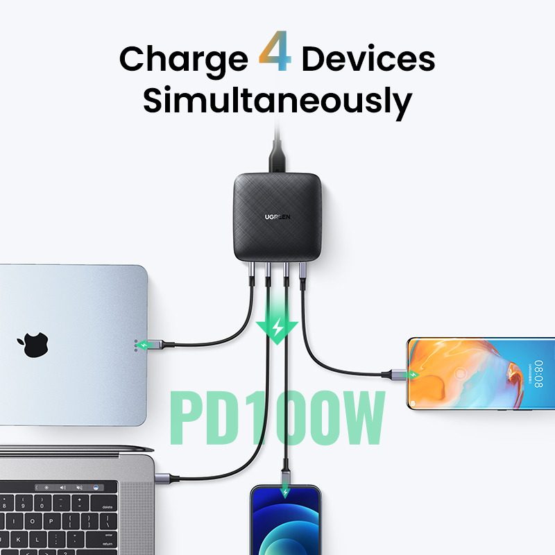 Desktop Charger USB-a+3xUSB-c 100w Eu Black