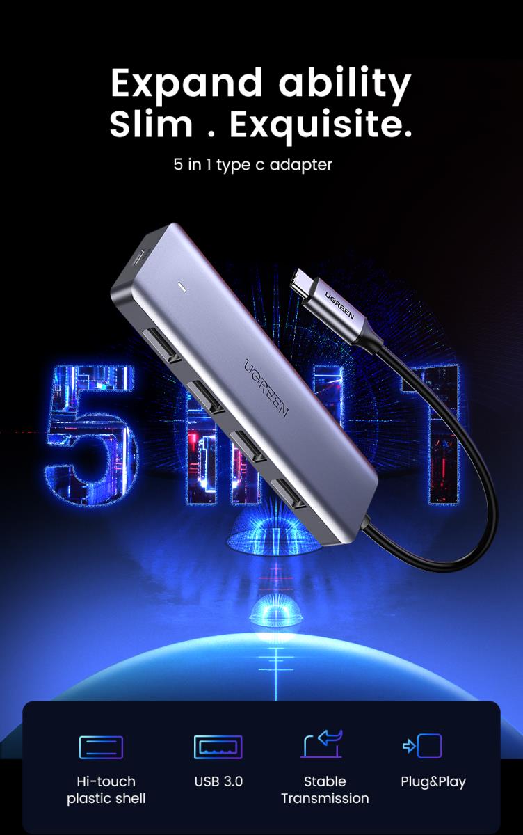 Type-c 4-port USB 3.0 Hub
