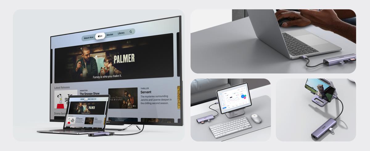 7-in-1 4K HDMI USB C Hub