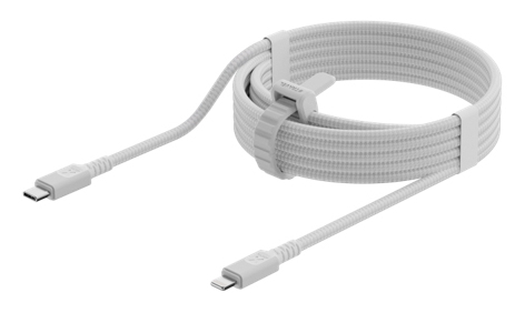Travel Cable - USB-c - Lightning - 3m - White
