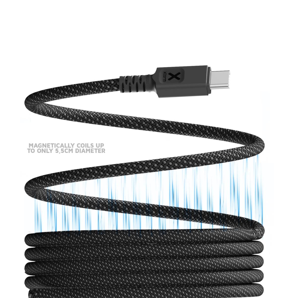 Travel Pro Cable Magnetic -  USB-c - 1m - Black With Power Delivery 100w