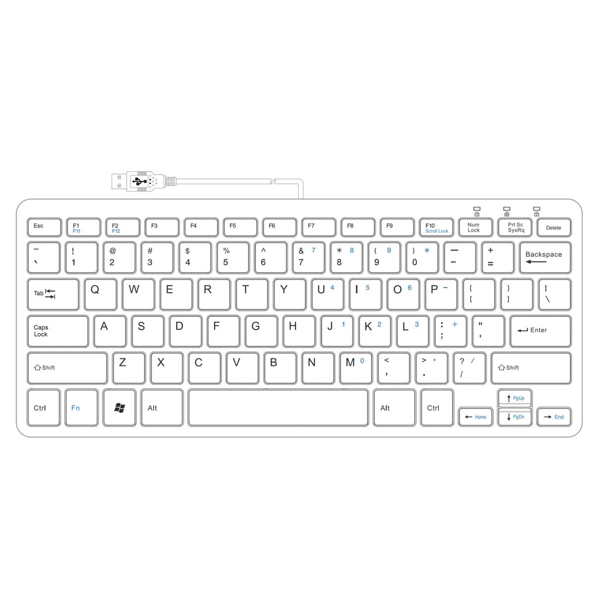 Compact Keyboard - Black - Qwerty Us