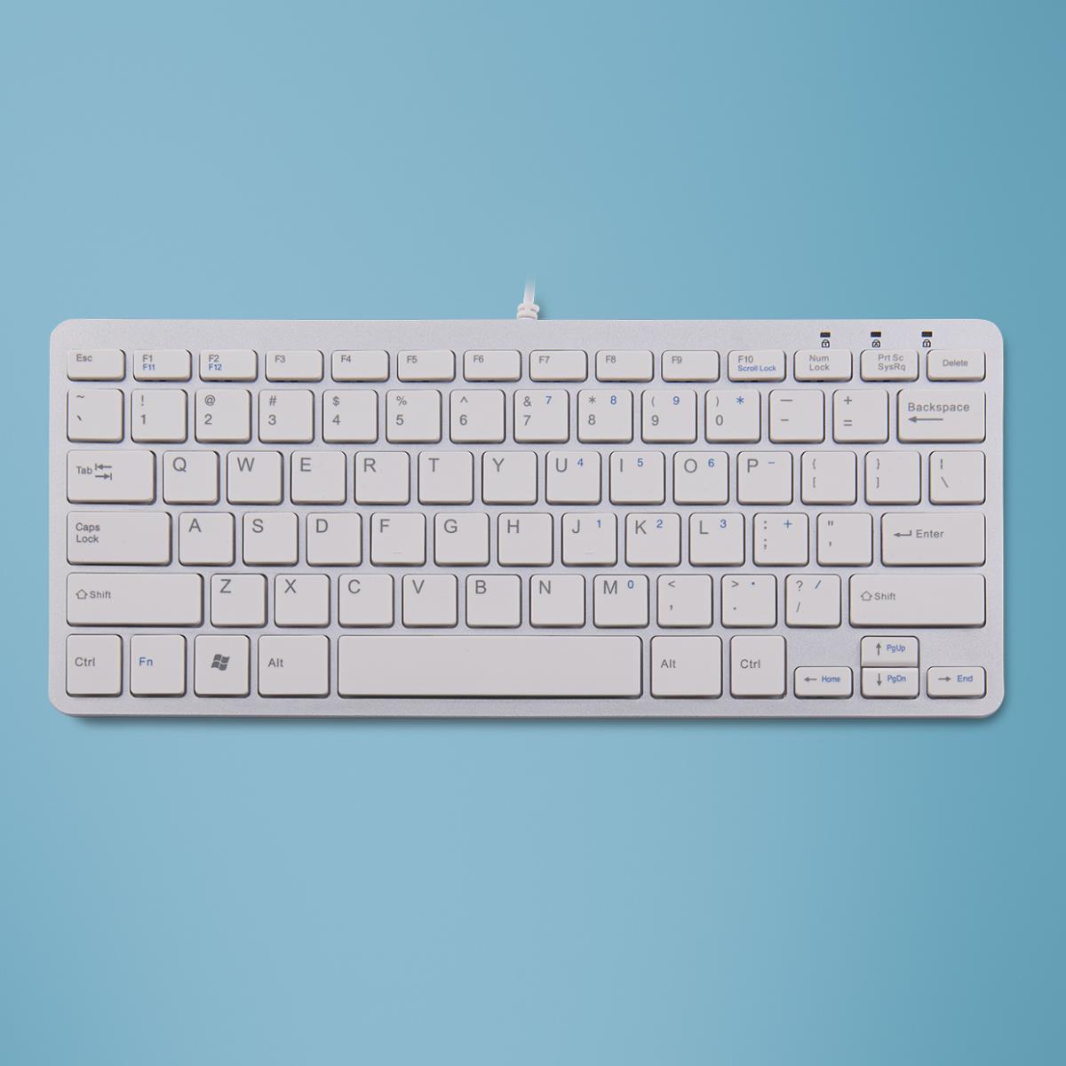 Compact Keyboard - White/ Silver - Qwerty Us