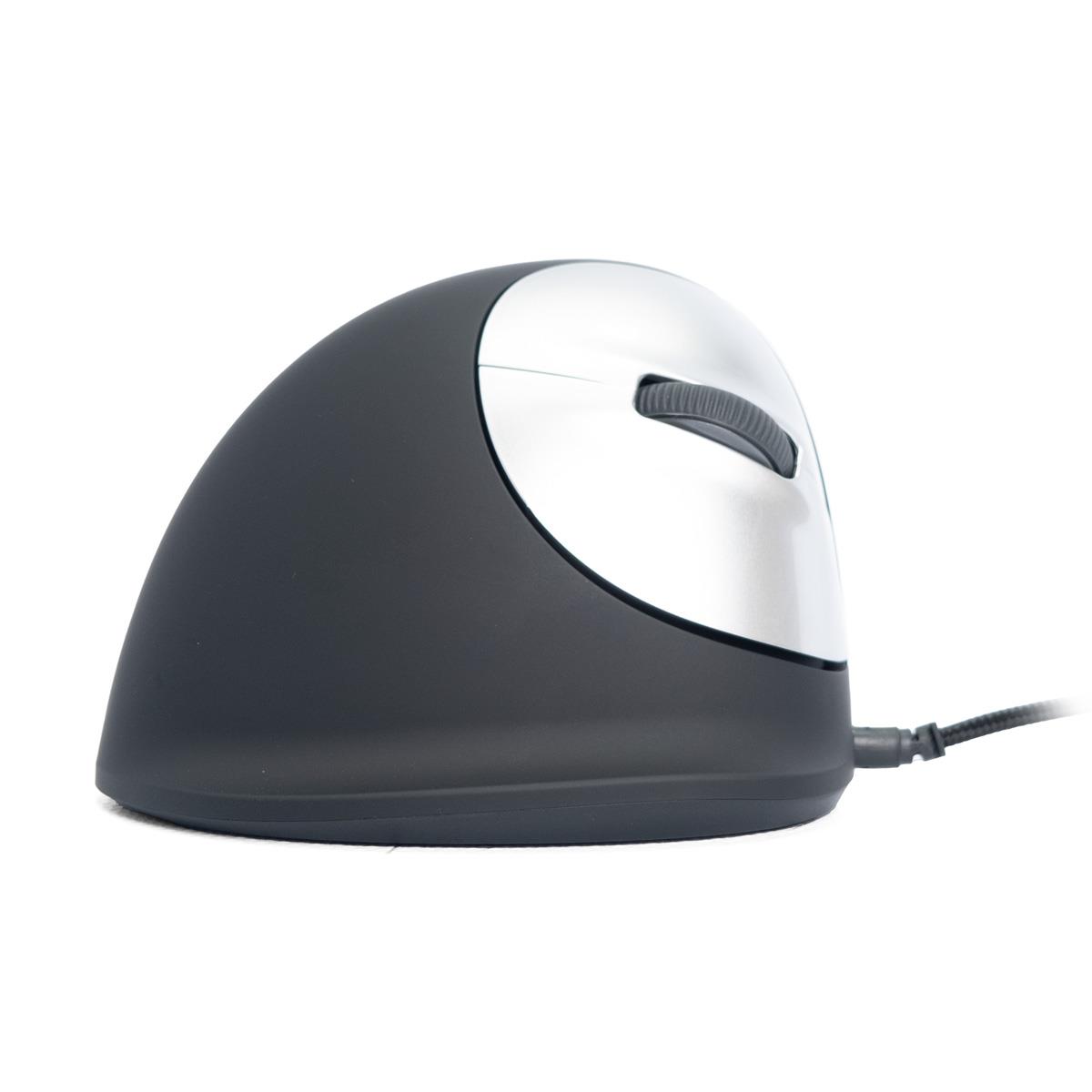 He Rgohe Right-handed Ergonomics Mouse (5-button, 3400dpi, USB) Black-silver