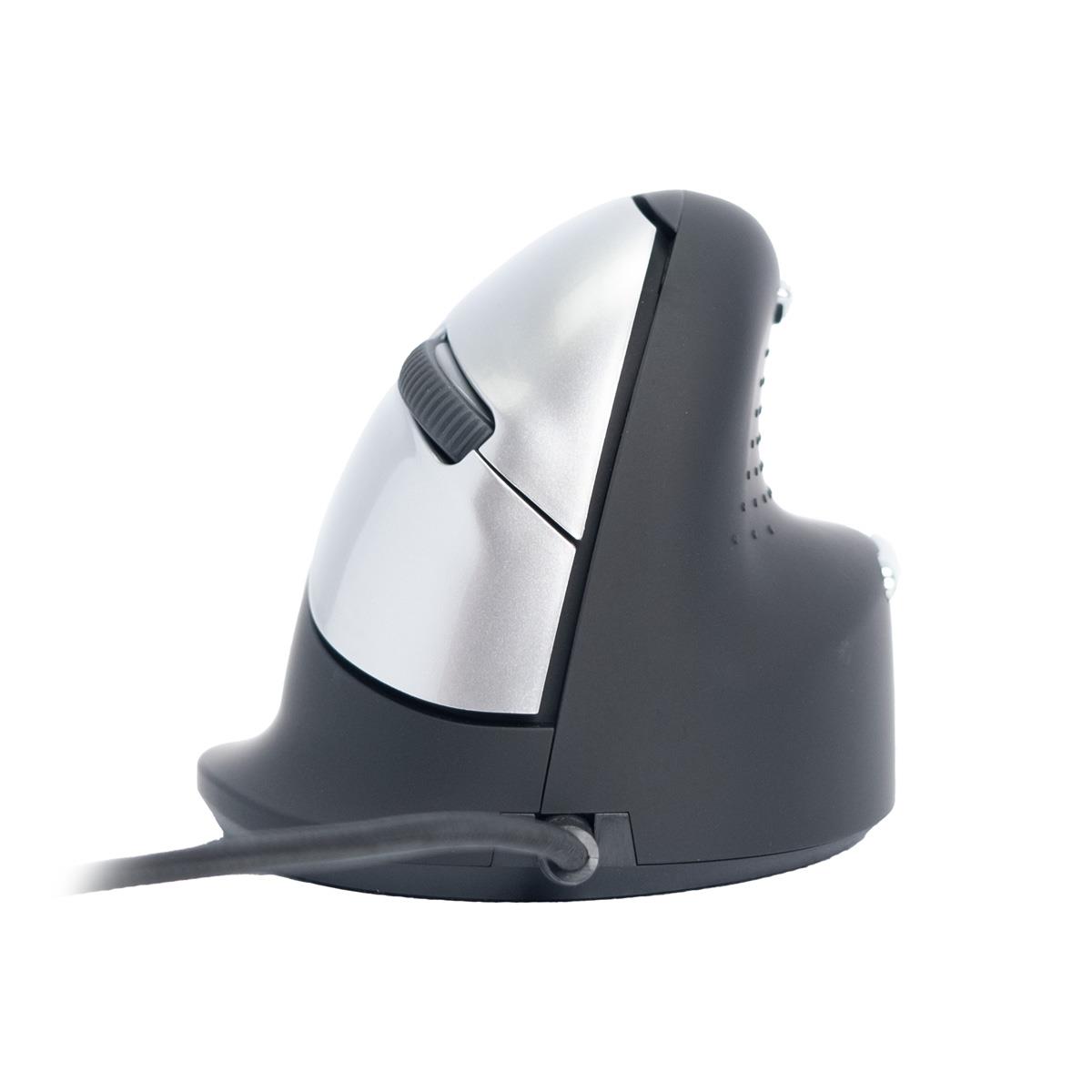 He Rgohe Right-handed Ergonomics Mouse (5-button, 3400dpi, USB) Black-silver