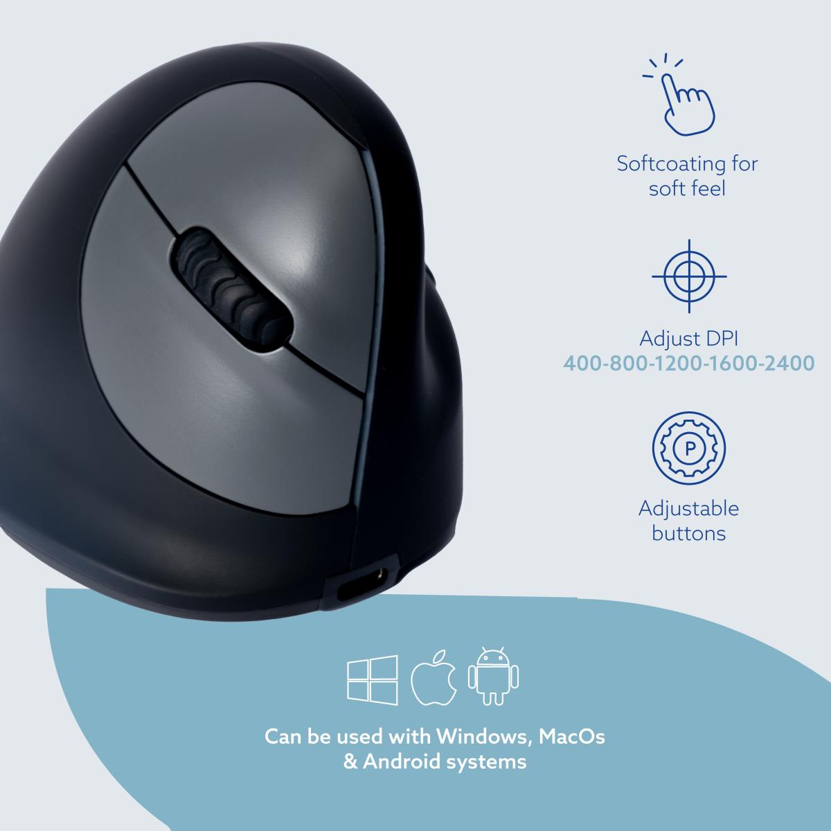 He Ergonomic Mouse L Right Wireless